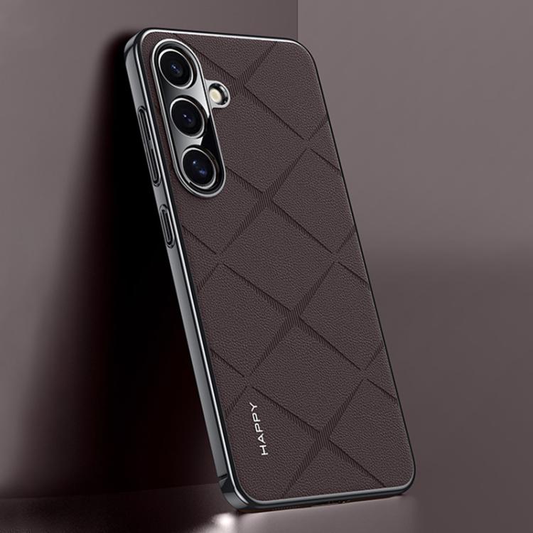 Plain Leather PC Phone Case, For Samsung Galaxy S25 5G, For Samsung Galaxy S25+ 5G, For Samsung Galaxy S25 Ultra 5G, For Samsung Galaxy S24 Ultra 5G