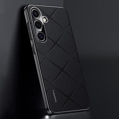 Plain Leather PC Phone Case, For Samsung Galaxy S26+ 5G, For Samsung Galaxy S26 Ultra 5G, For Samsung Galaxy S26 5G, For Samsung Galaxy S25 5G