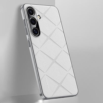 Plain Leather PC Phone Case, For Samsung Galaxy S26+ 5G, For Samsung Galaxy S26 Ultra 5G, For Samsung Galaxy S26 5G, For Samsung Galaxy S25 5G