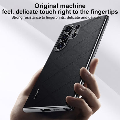 Plain Leather PC Phone Case, For Samsung Galaxy S25 5G, For Samsung Galaxy S25+ 5G, For Samsung Galaxy S25 Ultra 5G, For Samsung Galaxy S24 Ultra 5G