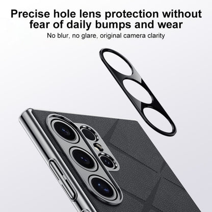 Plain Leather PC Phone Case, For Samsung Galaxy S26+ 5G, For Samsung Galaxy S26 Ultra 5G, For Samsung Galaxy S26 5G, For Samsung Galaxy S25 5G