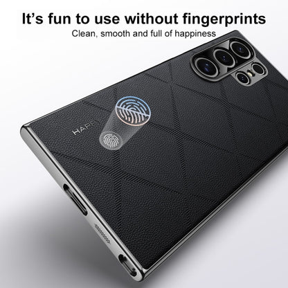 Plain Leather PC Phone Case, For Samsung Galaxy S25 5G, For Samsung Galaxy S25+ 5G, For Samsung Galaxy S25 Ultra 5G, For Samsung Galaxy S24 Ultra 5G