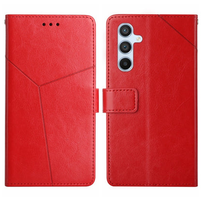 Y-shaped Pattern Flip Leather Phone Case, For Samsung Galaxy S25+ 5G, For Samsung Galaxy S25 Ultra 5G, For Samsung Galaxy S24 FE 5G
