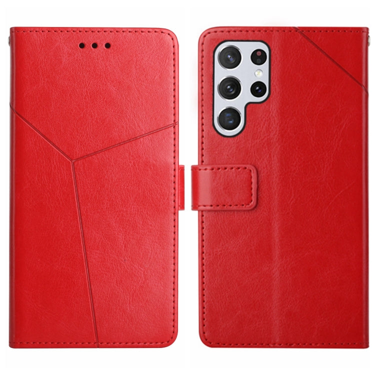 Y-shaped Pattern Flip Leather Phone Case, For Samsung Galaxy S25+ 5G, For Samsung Galaxy S25 Ultra 5G, For Samsung Galaxy S24 FE 5G
