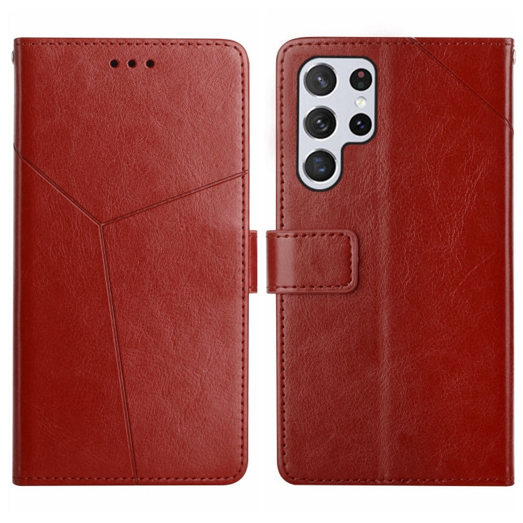 Y-shaped Pattern Flip Leather Phone Case, For Samsung Galaxy S25+ 5G, For Samsung Galaxy S25 Ultra 5G, For Samsung Galaxy S24 FE 5G