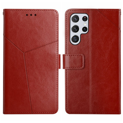 Y-shaped Pattern Flip Leather Phone Case, For Samsung Galaxy S25+ 5G, For Samsung Galaxy S25 Ultra 5G, For Samsung Galaxy S24 FE 5G