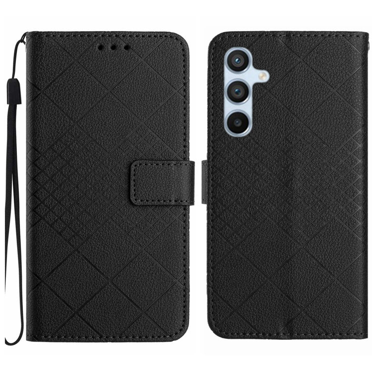 Rhombic Grid Texture Leather Phone Case, For Samsung Galaxy S25 Ultra 5G, For Samsung Galaxy S24 FE