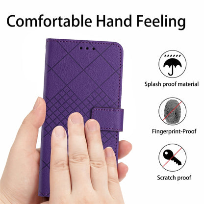 Rhombic Grid Texture Leather Phone Case, For Samsung Galaxy S25 Ultra 5G, For Samsung Galaxy S24 FE