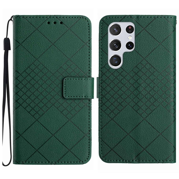 Rhombic Grid Texture Leather Phone Case, For Samsung Galaxy S25 Ultra 5G, For Samsung Galaxy S24 FE