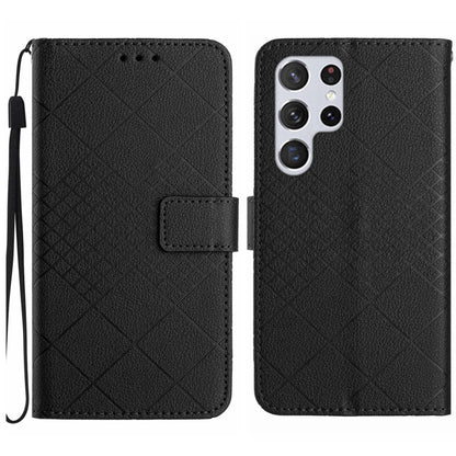 Rhombic Grid Texture Leather Phone Case, For Samsung Galaxy S25 Ultra 5G, For Samsung Galaxy S24 FE