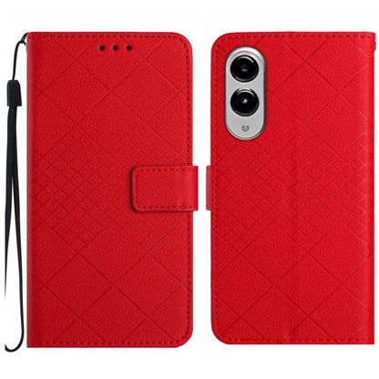 Rhombic Grid Texture Leather Phone Case, For Galaxy S26 FE 5G, For Samsung Galaxy S25 FE 5G, For Samsung Galaxy S25 Edge 5G, For Samsung Galaxy S25 5G
