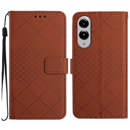 Rhombic Grid Texture Leather Phone Case, For Galaxy S26 FE 5G, For Samsung Galaxy S25 FE 5G, For Samsung Galaxy S25 Edge 5G, For Samsung Galaxy S25 5G