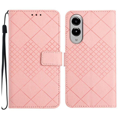 Rhombic Grid Texture Leather Phone Case, For Galaxy S26 FE 5G, For Samsung Galaxy S25 FE 5G, For Samsung Galaxy S25 Edge 5G, For Samsung Galaxy S25 5G