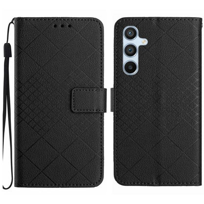 Rhombic Grid Texture Leather Phone Case, For Galaxy S26 FE 5G, For Samsung Galaxy S25 FE 5G, For Samsung Galaxy S25 Edge 5G, For Samsung Galaxy S25 5G