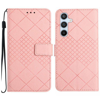 Rhombic Grid Texture Leather Phone Case, For Galaxy S26 FE 5G, For Samsung Galaxy S25 FE 5G, For Samsung Galaxy S25 Edge 5G, For Samsung Galaxy S25 5G