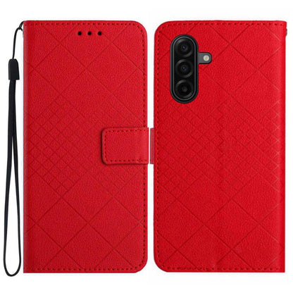 Rhombic Grid Texture Leather Phone Case, For Galaxy S26 FE 5G, For Samsung Galaxy S25 FE 5G, For Samsung Galaxy S25 Edge 5G, For Samsung Galaxy S25 5G