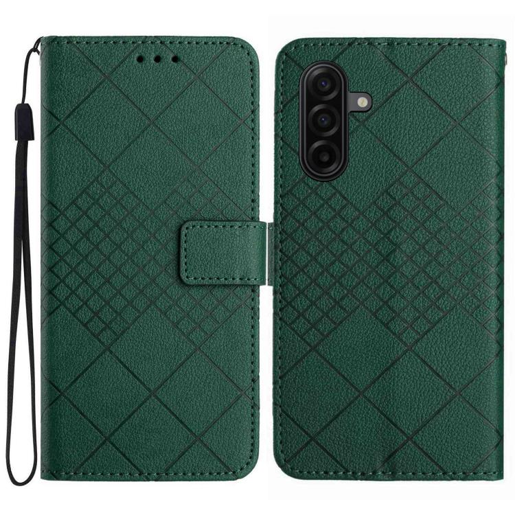 Rhombic Grid Texture Leather Phone Case, For Galaxy S26 FE 5G, For Samsung Galaxy S25 FE 5G, For Samsung Galaxy S25 Edge 5G, For Samsung Galaxy S25 5G