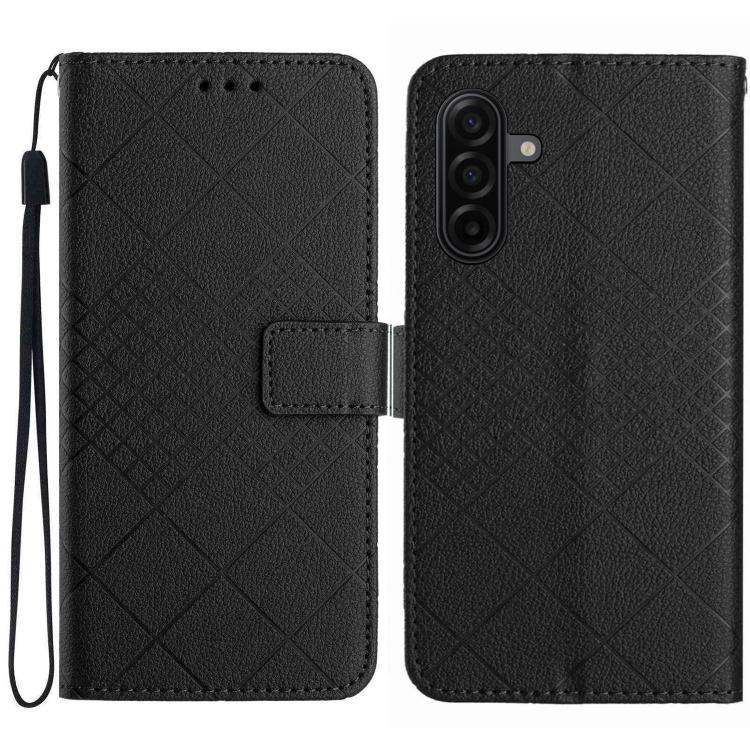 Rhombic Grid Texture Leather Phone Case, For Galaxy S26 FE 5G, For Samsung Galaxy S25 FE 5G, For Samsung Galaxy S25 Edge 5G, For Samsung Galaxy S25 5G