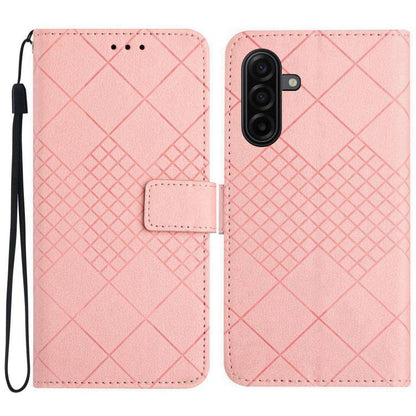 Rhombic Grid Texture Leather Phone Case, For Galaxy S26 FE 5G, For Samsung Galaxy S25 FE 5G, For Samsung Galaxy S25 Edge 5G, For Samsung Galaxy S25 5G