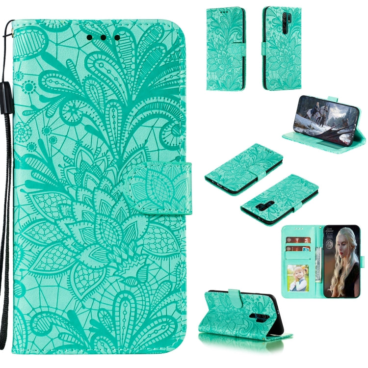 Lace Flower Horizontal Flip Leather Case with Holder & Card Slots & Wallet & Photo Frame, For Xiaomi Redmi 9, For Xiaomi Redmi 9A, For Xiaomi Redmi 9C, For Xiaomi Redmi Note 9 / X10