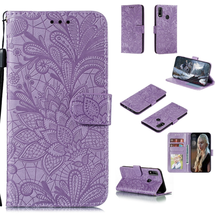 Lace Flower Horizontal Flip Leather Case with Holder & Card Slots & Wallet & Photo Frame, For Huawei Honor Play 4T Pro, For Huawei Honor Y8s, For Samsung Galaxy M01, For Samsung Galaxy M51
