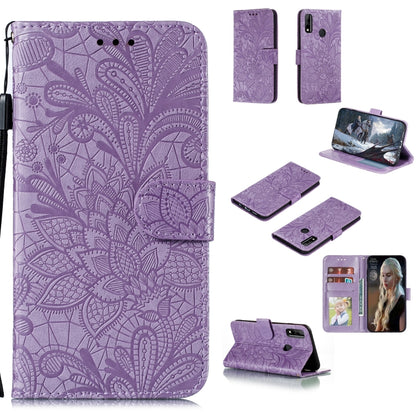 Lace Flower Horizontal Flip Leather Case with Holder & Card Slots & Wallet & Photo Frame, For Huawei Honor Play 4T Pro, For Huawei Honor Y8s, For Samsung Galaxy M01, For Samsung Galaxy M51