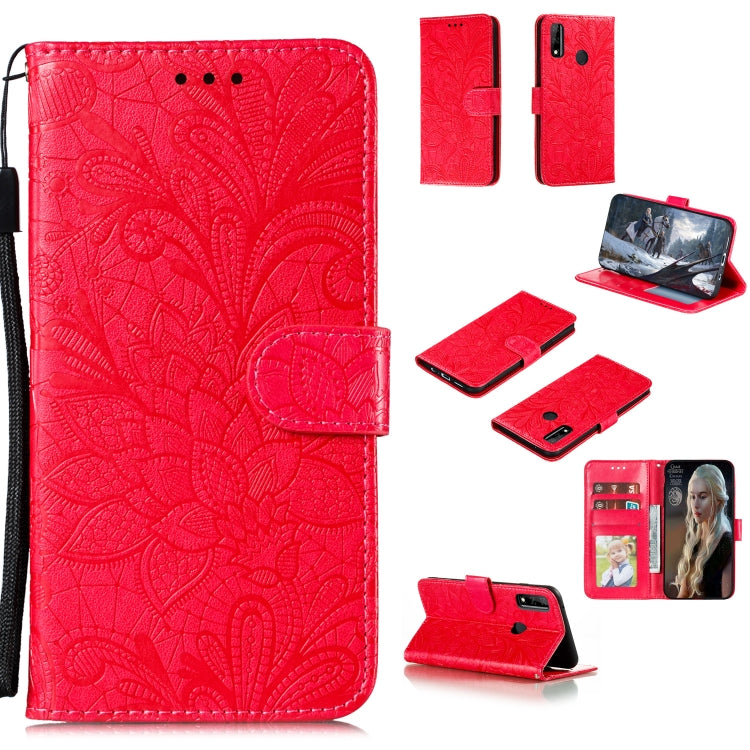 Lace Flower Horizontal Flip Leather Case with Holder & Card Slots & Wallet & Photo Frame, For Huawei Honor Play 4T Pro, For Huawei Honor Y8s, For Samsung Galaxy M01, For Samsung Galaxy M51