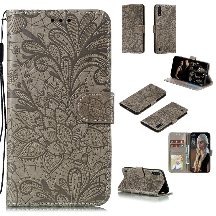 Lace Flower Horizontal Flip Leather Case with Holder & Card Slots & Wallet & Photo Frame, For Huawei Honor Play 4T Pro, For Huawei Honor Y8s, For Samsung Galaxy M01, For Samsung Galaxy M51