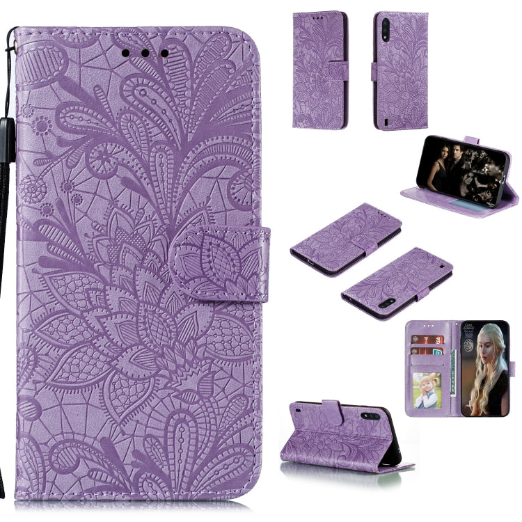 Lace Flower Horizontal Flip Leather Case with Holder & Card Slots & Wallet & Photo Frame, For Huawei Honor Play 4T Pro, For Huawei Honor Y8s, For Samsung Galaxy M01, For Samsung Galaxy M51