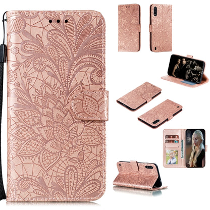 Lace Flower Horizontal Flip Leather Case with Holder & Card Slots & Wallet & Photo Frame, For Huawei Honor Play 4T Pro, For Huawei Honor Y8s, For Samsung Galaxy M01, For Samsung Galaxy M51
