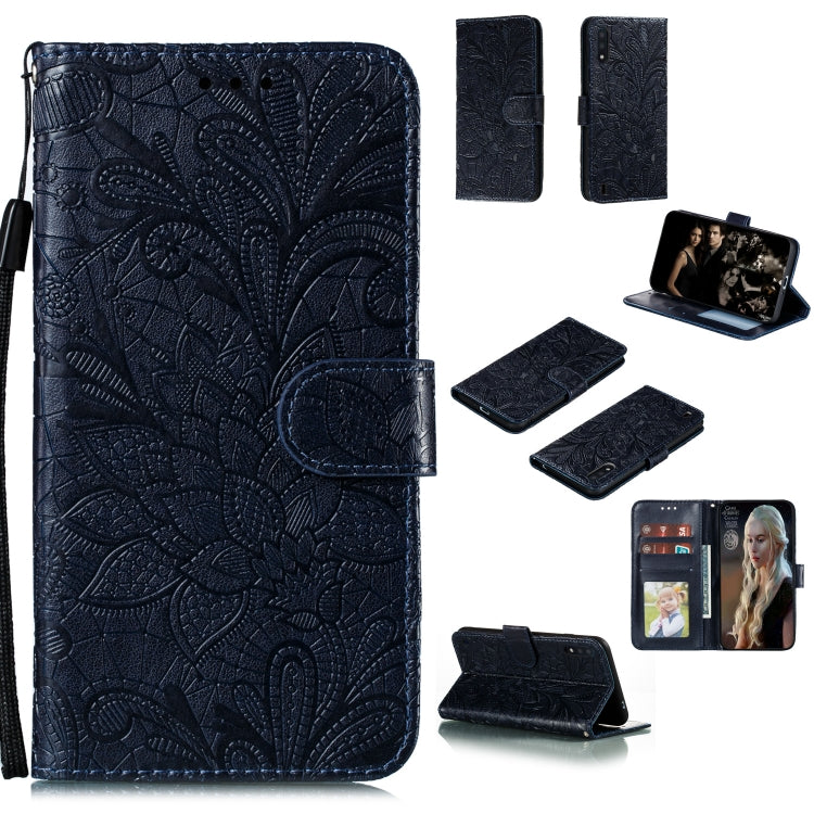 Lace Flower Horizontal Flip Leather Case with Holder & Card Slots & Wallet & Photo Frame, For Huawei Honor Play 4T Pro, For Huawei Honor Y8s, For Samsung Galaxy M01, For Samsung Galaxy M51
