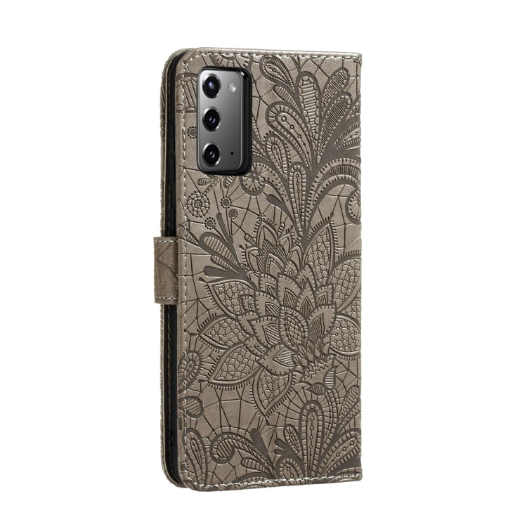 Lace Flower Horizontal Flip Leather Case with Holder & Card Slots & Wallet & Photo Frame, For Samsung Galaxy Note20, For Samsung Galaxy Note20 Ultra