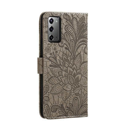 Lace Flower Horizontal Flip Leather Case with Holder & Card Slots & Wallet & Photo Frame, For Samsung Galaxy Note20, For Samsung Galaxy Note20 Ultra