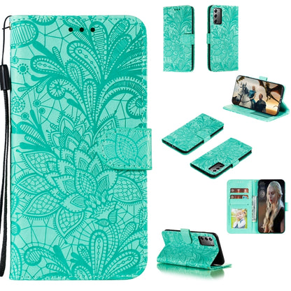 Lace Flower Horizontal Flip Leather Case with Holder & Card Slots & Wallet & Photo Frame, For Samsung Galaxy Note20, For Samsung Galaxy Note20 Ultra