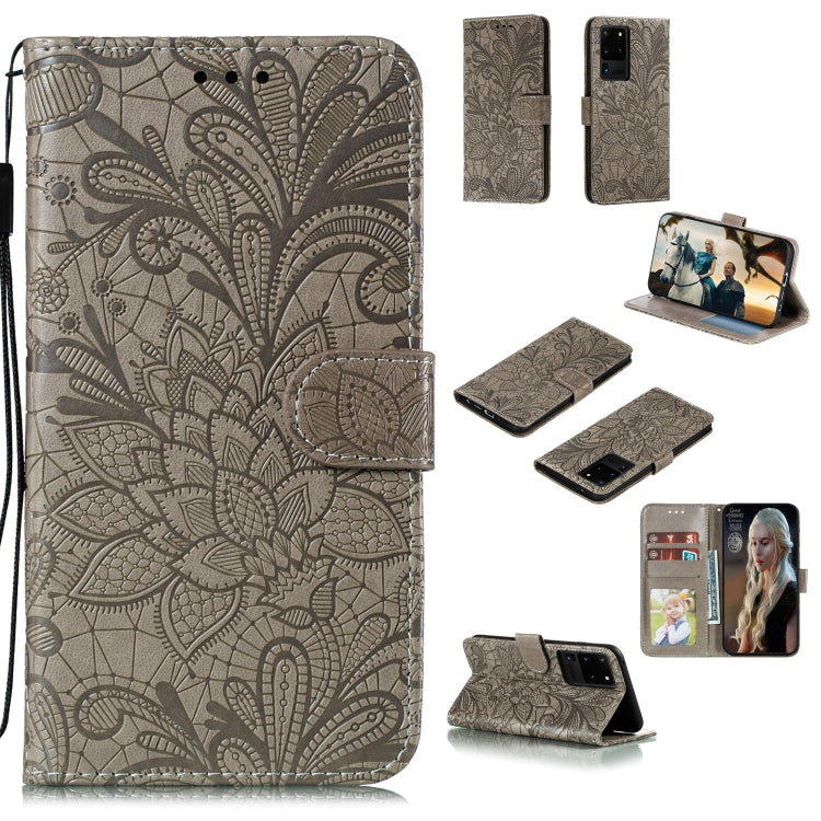 Lace Flower Horizontal Flip Leather Case with Holder & Card Slots & Wallet & Photo Frame, For Samsung Galaxy Note20, For Samsung Galaxy Note20 Ultra