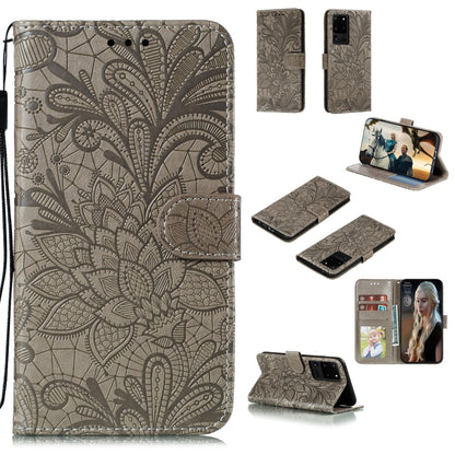 Lace Flower Horizontal Flip Leather Case with Holder & Card Slots & Wallet & Photo Frame, For Samsung Galaxy Note20, For Samsung Galaxy Note20 Ultra