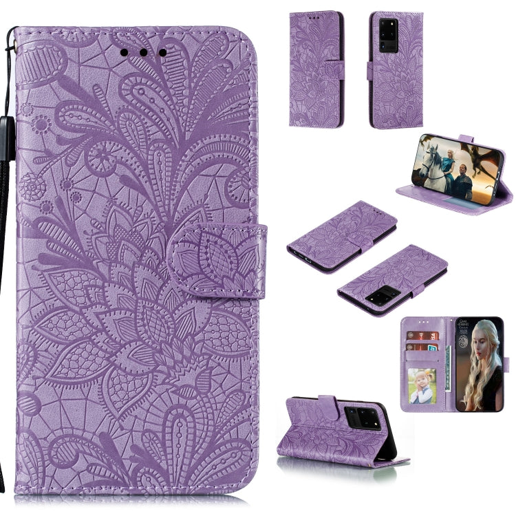 Lace Flower Horizontal Flip Leather Case with Holder & Card Slots & Wallet & Photo Frame, For Samsung Galaxy Note20, For Samsung Galaxy Note20 Ultra