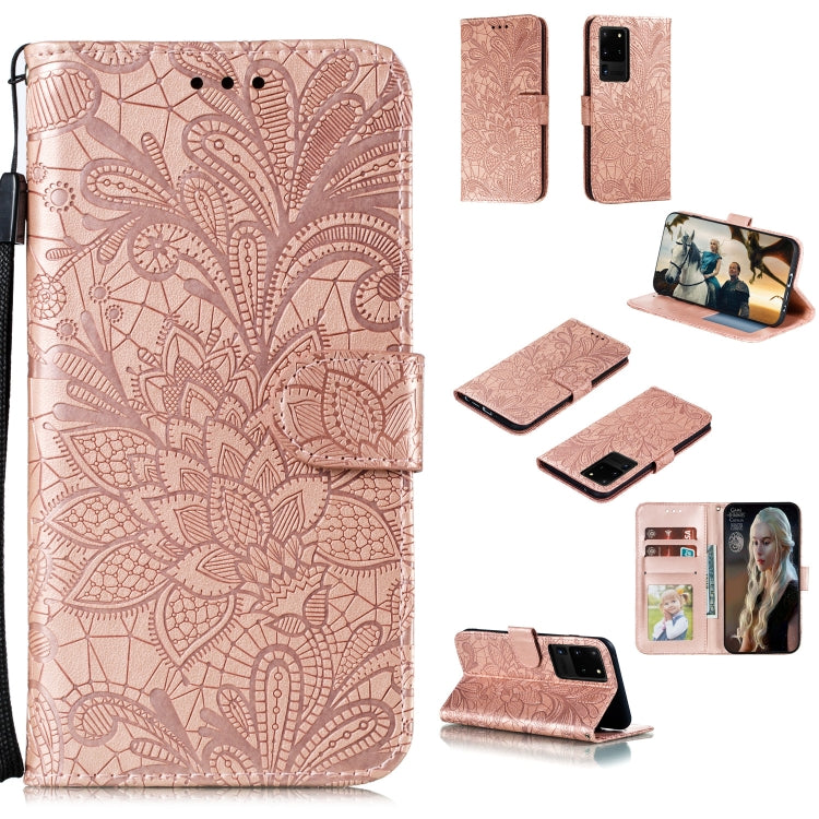 Lace Flower Horizontal Flip Leather Case with Holder & Card Slots & Wallet & Photo Frame, For Samsung Galaxy Note20, For Samsung Galaxy Note20 Ultra