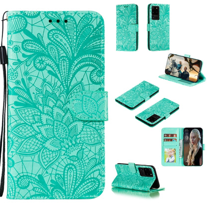Lace Flower Horizontal Flip Leather Case with Holder & Card Slots & Wallet & Photo Frame, For Samsung Galaxy Note20, For Samsung Galaxy Note20 Ultra
