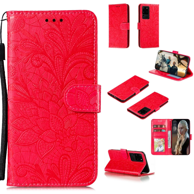 Lace Flower Horizontal Flip Leather Case with Holder & Card Slots & Wallet & Photo Frame, For Samsung Galaxy Note20, For Samsung Galaxy Note20 Ultra
