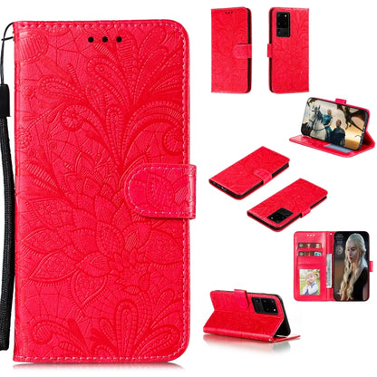 Lace Flower Horizontal Flip Leather Case with Holder & Card Slots & Wallet & Photo Frame, For Samsung Galaxy Note20, For Samsung Galaxy Note20 Ultra