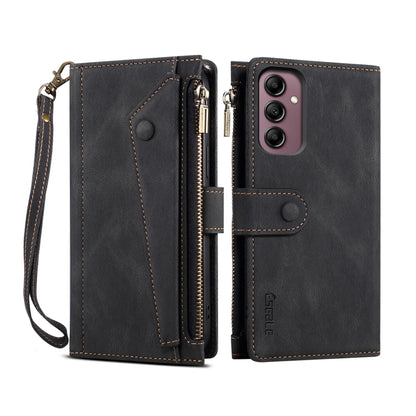 ESEBLE Retro Frosted RFID Flip Leather Phone Case, For Samsung Galaxy S25+ 5G, For Samsung Galaxy S25 Ultra 5G, For Samsung Galaxy S24 FE 5G, For Samsung Galaxy S24 Ultra 5G, For Samsung Galaxy S24+ 5G