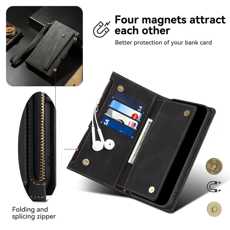 ESEBLE Retro Frosted RFID Flip Leather Phone Case, For Samsung Galaxy S25+ 5G, For Samsung Galaxy S25 Ultra 5G, For Samsung Galaxy S24 FE 5G, For Samsung Galaxy S24 Ultra 5G, For Samsung Galaxy S24+ 5G