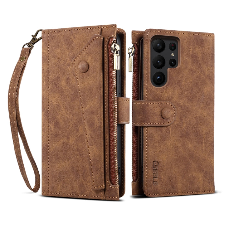 ESEBLE Retro Frosted RFID Flip Leather Phone Case, For Samsung Galaxy S25+ 5G, For Samsung Galaxy S25 Ultra 5G, For Samsung Galaxy S24 FE 5G, For Samsung Galaxy S24 Ultra 5G, For Samsung Galaxy S24+ 5G