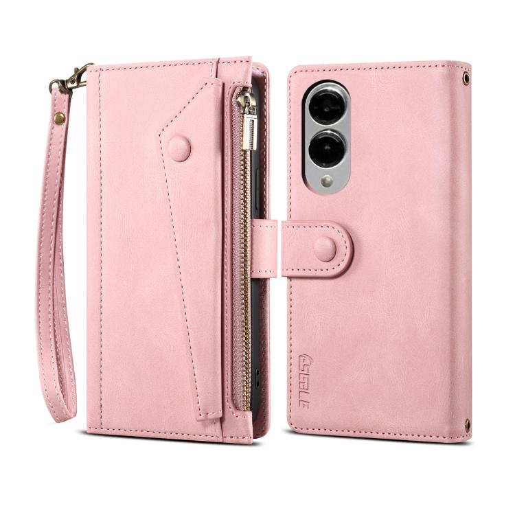 ESEBLE Retro Frosted RFID Flip Leather Phone Case, For Samsung Galaxy S26+ 5G, For Samsung Galaxy S26 Ultra 5G, For Samsung Galaxy S26 5G, For Samsung Galaxy S25 FE 5G, For Samsung Galaxy S25 Edge 5G, For Samsung Galaxy S25 5G