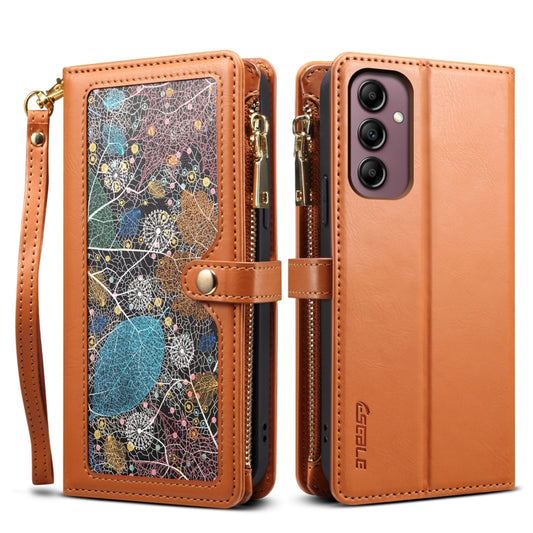 ESEBLE Star Series Lanyard Zipper Wallet RFID Leather Case, For Samsung Galaxy S24 FE 5G, For Samsung Galaxy S24 Ultra 5G, For Samsung Galaxy S24+ 5G