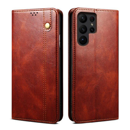 Oil Wax Crazy Horse Texture Leather Phone Case, For Samsung Galaxy S26+ 5G, For Samsung Galaxy S26 Ultra 5G, For Samsung Galaxy S26 5G, For Samsung Galaxy S25 FE 5G, For Samsung Galaxy S25 Edge 5G, For Samsung Galaxy S25 5G