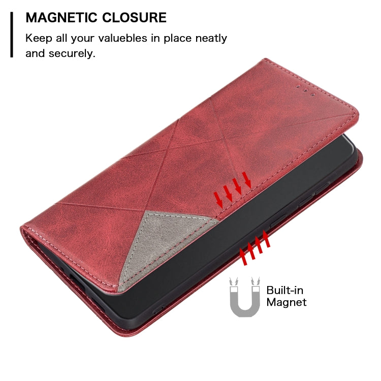Rhombus Texture Magnetic Leather Phone Case, For Samsung Galaxy S24 FE 5G