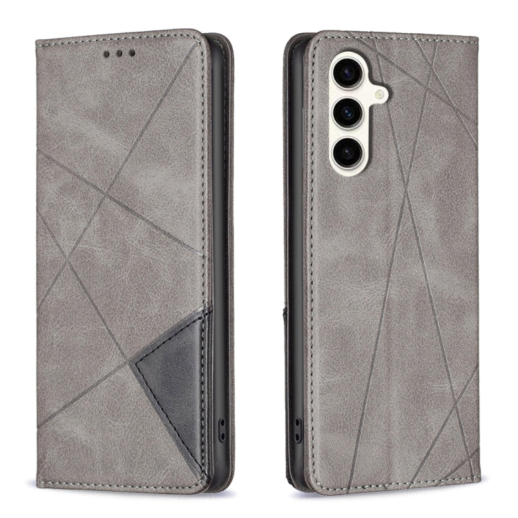 Rhombus Texture Magnetic Leather Phone Case, For Samsung Galaxy S24 FE 5G