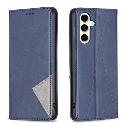 Rhombus Texture Magnetic Leather Phone Case, For Samsung Galaxy S24 FE 5G